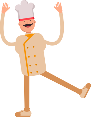 Baker Karakteri Rahatlatıcı Çizim