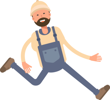 İşçi Karakteri Yürüyen Clipart