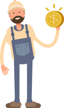 İşçi Karakteri Doları Tutuyor