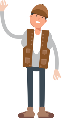 Erkek İşçi Karakteri Tebrik Resimleri