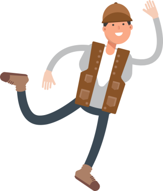 Erkek Kaşif Zıplama ve Uçma Karakteri