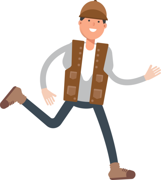 Erkek Kaşif Karakteri Çizimi