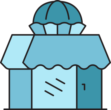 Pastane Dükkanı Simgesi İllüstrasyonu