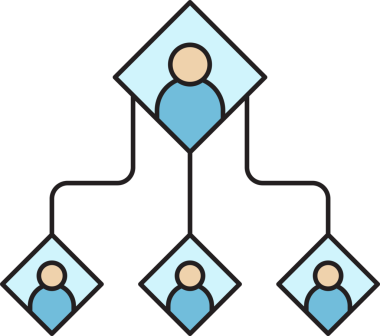 İnsan Diyagramı Simgesi Bağlanıyor