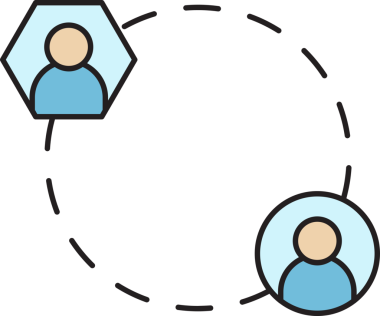 İnsan Diyagramı Simgesi Bağlanıyor