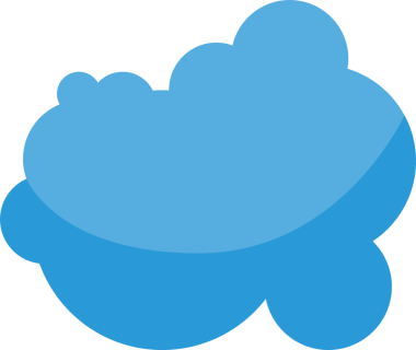 Mavi Bulut Simgesi İllüstrasyonu