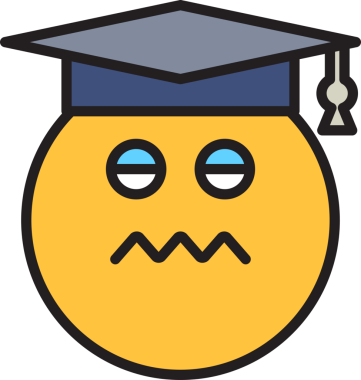 Gergin Öğrenci Duygusallığı Clipart