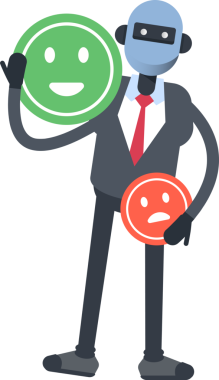 İnsansı Ofis İşçisi Karakteri ve Duygu Simgesi