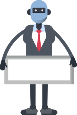 İnsansı Ofis İşçisi Karakteri ve Boş İmza