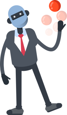 İnsansı Ofis İşçisi Karakteri Top Oynuyor