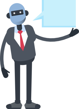 İnsansı Ofis İşçisi Karakteri ve Konuşma Baloncuğu