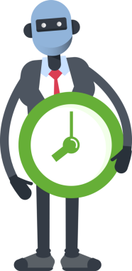 İnsansı Ofis İşçisi Karakteri Saati