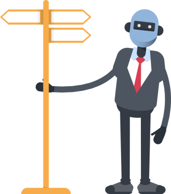 İnsansı Ofis İşçi Karakteri ve İmza Karakteri