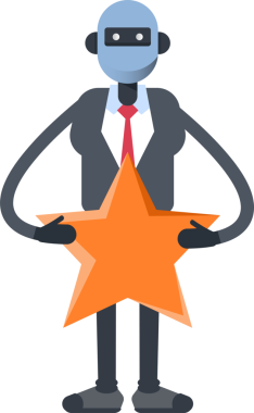 İnsansı Ofis İşçisi Karakteri Tutucu Yıldızı