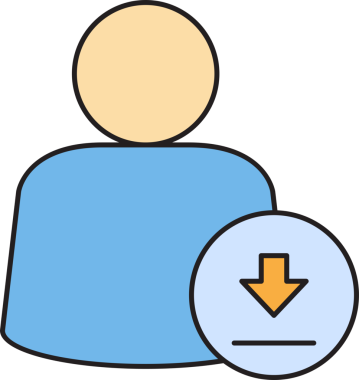 Kullanıcı Profili ve İndirme Simgesi