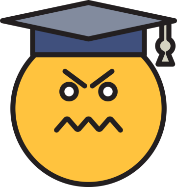 Öfkeli Öğrenci Duygusallığı Clipart