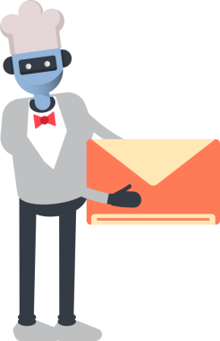 Robot İnsansı Şef Karakteri Posta Tutucu