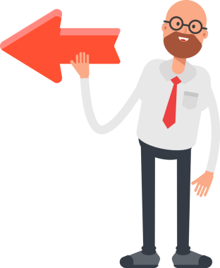 Kel İşadamı Karakteri ve Ok İmzası