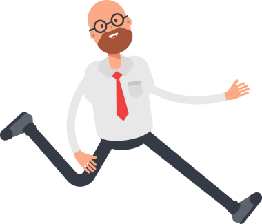 Kel İş Adamı Karakteri Çizimi