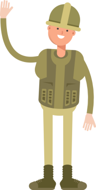 Asker Karakteri İllüstrasyon Kutlaması