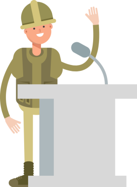 Asker Karakteri Kürsüde Konuşuyor