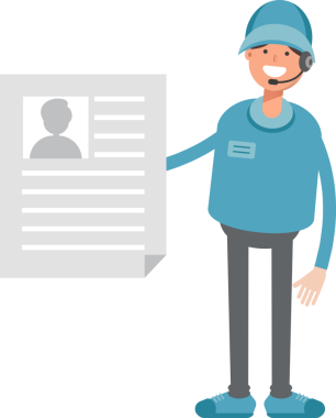 Kulaklık Karakteri Tutma Görev Uygulaması Belgesi ile Erkek İşlemci