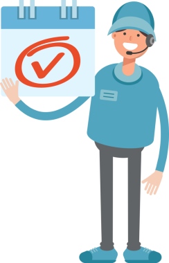 Kulaklık Karakteri ve İşaretleme İşareti ile Erkek Operatör