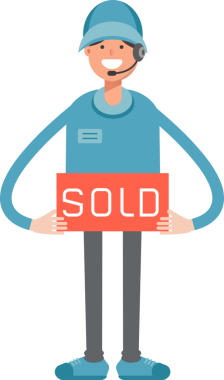 Kulaklık Karakteri Satılmış Sancak Gösteren Erkek Operatör