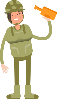 Kadın Asker Karakteri Bira İçiyor