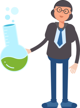 İş Kadını Karakter Tutma Laboratuvarı Şişesi