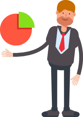 İş Adamı Karakteri Turta Tutma Çizelgesi