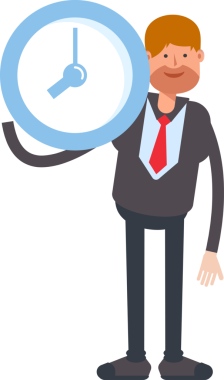 İş Adamı Karakteri Tutma Saati