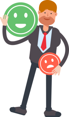 İş Adamı Karakteri ve Duygu Simgesi