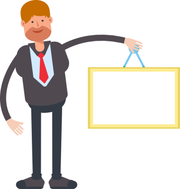 İşadamı Karakteri Boş İmza Tutuyor