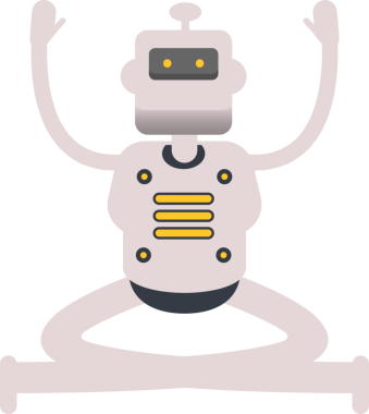 İnsansı Robot Karakteri Oturan Resimler