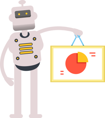 İnsanımsı Robot Karakteri Pasta Çizelgesi İmzalama