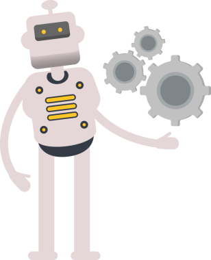 İnsansı Robot Karakteri Vites Tutucu