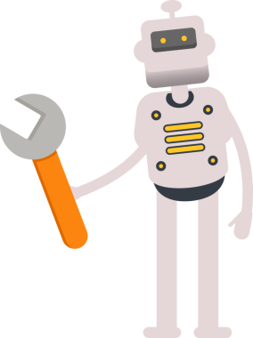 İnsanımsı Robot Karakteri Anahtarı Aracı Kullanıyor