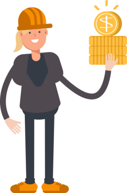 Kadın Mühendis Karakteri Dolar Tutuyor