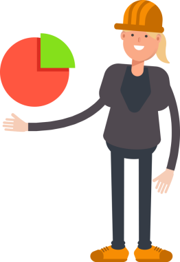 Kadın Mühendis Karakteri Turta Çizelgesi