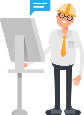 Bilgisayar üzerinde çalışan Mimari Karakter