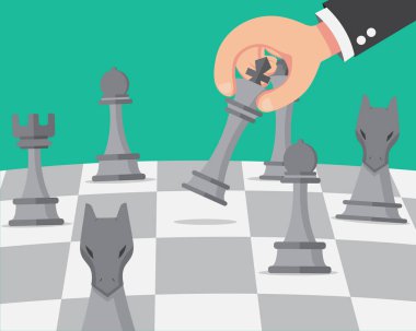 Satranç satranç tahtasının, yönetmek stratejik iş on your koymak.
