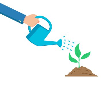 Düz el sulama ağaç ve ağaç büyüme var