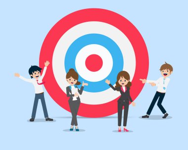 Maaşlı Adam, çalışanlar büyük bir hedefin etrafında duruyorlar.