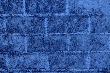 Ultra mavi Grunge tekniği tuğla doku eski vintage binasının tasarım konsepti