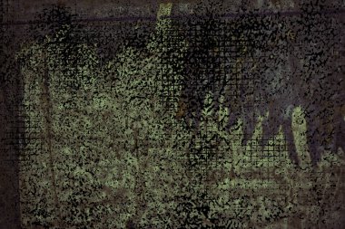 Teneke üzerinde oy dokulu duvar sonra grunge yırtık poster. Yırtık gazete