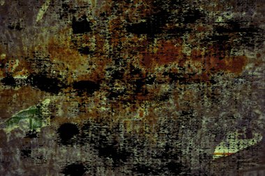 Teneke üzerinde oy dokulu duvar sonra grunge yırtık poster. Yırtık gazete