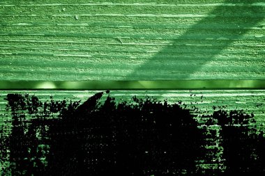 Grunge altın kireç renkli doku eski, eski bir ahşap Bank üzerinde eski püskü, yeşil boya