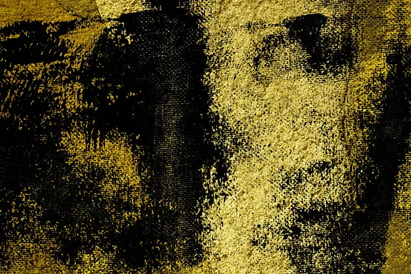 Grunge Ultra Giallo Gesso Struttura Calcestruzzo Superficie Pietra Roccia Incrinato — Foto Stock