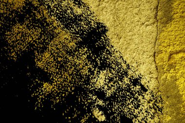 Ultra sarı sıva beton doku, taş yüzey, rock kırık arka plan kartpostal için